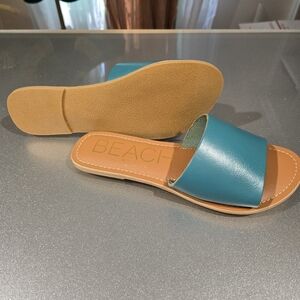 NWOT Women's Teal Slide Sandals Size 7